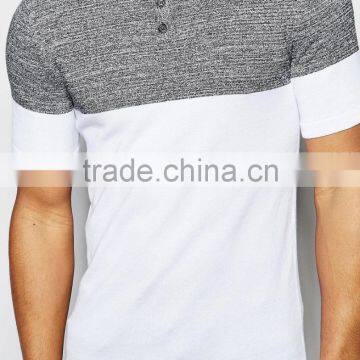 MGOO Promotional Teamwear Company Muscle Fit Knitted Polo Color Block Mens Shirts Body Building photo-4