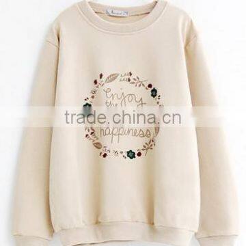 ladies fashion sweetstyle warm crewneck hoodies cheap wholesale good quality hoodies sweatshirt