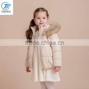 2017 Latest Design Girls Winter Jacket With Fur Hood Kids Clothes Padding With Cotton photo-3