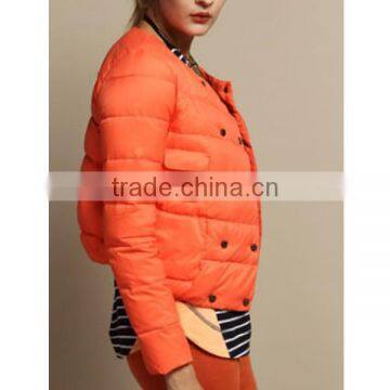 2015 Garments Factory Ladies Fashion Short Down Jacket With Detachable Fur Collar photo-2