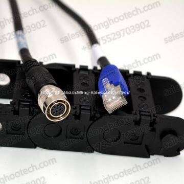 Industrial grade RJ45 8 position To Hirose 6 pole 12pole Signal Cable for Sorting Machine