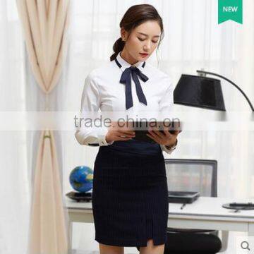 China Shirt Manufacturer Office Lady Formal Shirt for Girls Model Blouse for Uniform Women Shirt photo-2