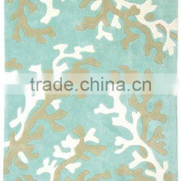 Turquoise Blue-White Area Rug