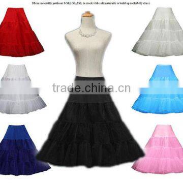 Bestdress colorful rockabilly pettiskirts 3 layers petticoat plus size adult Cheap pettiskirts