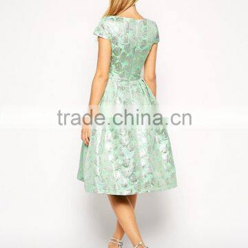 Deep Plunge Metallic Prom Dress photo-2