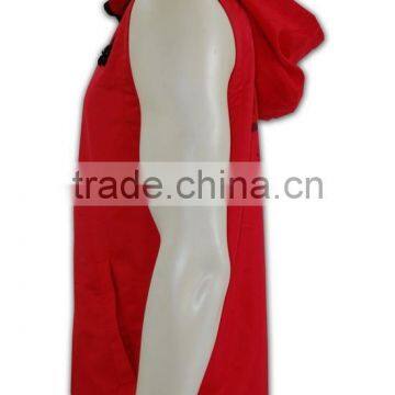 China Manufactory High Quality Custom Made Sublimation Plain Nylon Hooded Vest photo-3