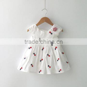 Baby girls cotton dress white cotton dress baby poplin cotton dress