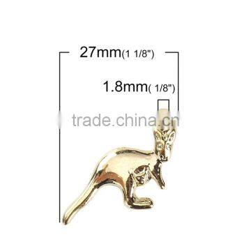 Zinc Based Alloy Charms Kangaroo Gold Plated photo-2