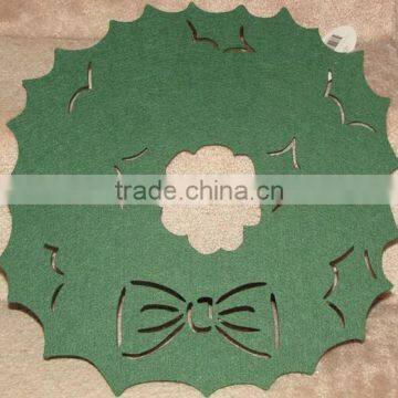 Felt Green Wreath Placemat - New