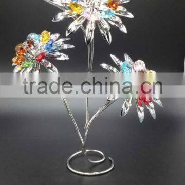 k9 Crystal Flower With Golden Plated photo-3