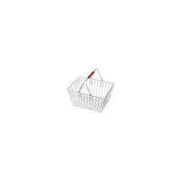 Portable Retailing Rolling Shopping Baskets / Carts with Two Wheels HBE-R-4 390x390x520mm