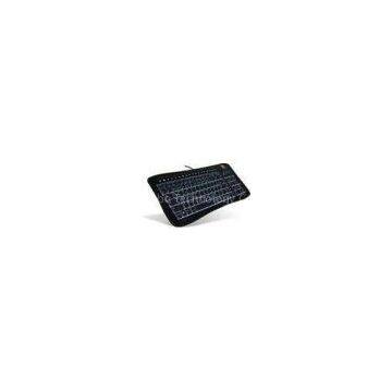 Waterproof illuminated metal keyboard with 65 keys and integrated touchpad MKB-64A-TP-BL
