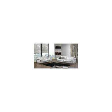 Living Room White Italian Leather Couch, Modern Leather Sofa Set