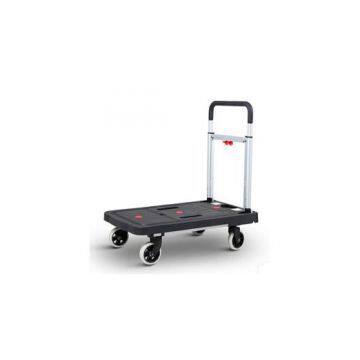 Folding mute plastic platform hand truck