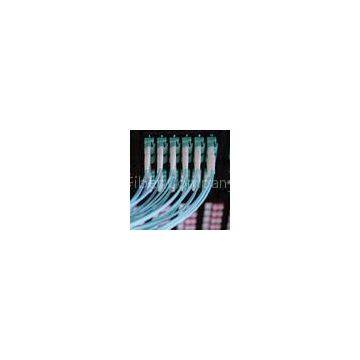 LC Short Boot Data Centre Optical Fiber Patch Cord OM3 Duplex Aqua 2.0mm 2 Meters