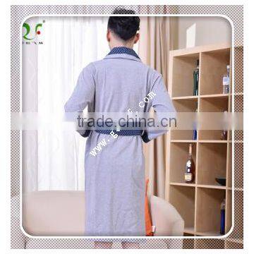 Kimono Collar 100% Cotton Terry Velour Bathrobe for Man photo-3