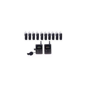 High quality digital wireless audio tour guide system package(2 pc transmitter+10pc receivers+ 1pc Multi chargers)