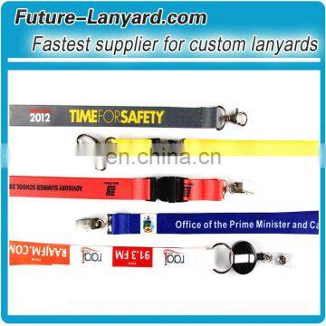 CMYK sublimation printed polyester lanyard