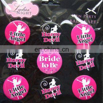 HEN-0016 Bride To Be Badge Wedding Bachelorette Hen Night Party Badge set
