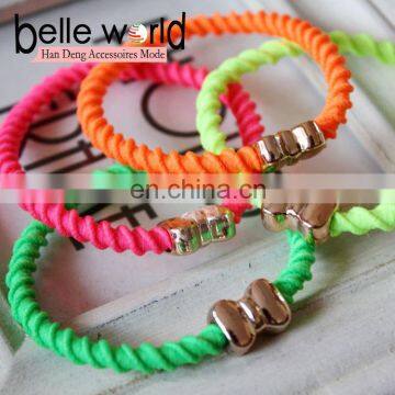 Fashion Melting Metal Bow Hair Elastic Hair Ropes