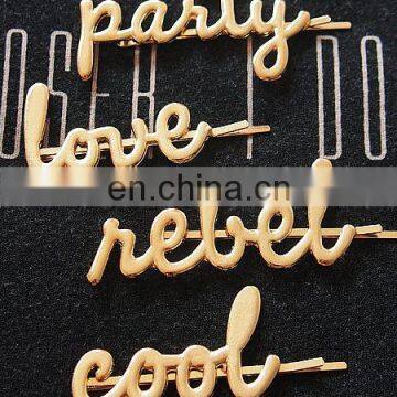 Wholesale Custom Letter Words Hairpin For Girls