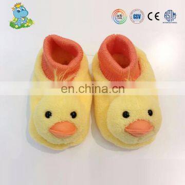 Cute duck animal winter plush winter warm slipper for children