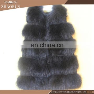 2016 Colorful Dyed Fur Vest/Genuine Raccoon Fur Waistcoat /Real Fur Coat