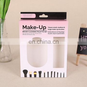 folding paper box with clear window for make-up packing box