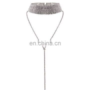 New design fashion diamond gems choker for lady's jewelry ,dress accessories jewelry