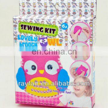 DIY owl brooch sewing kit for kids