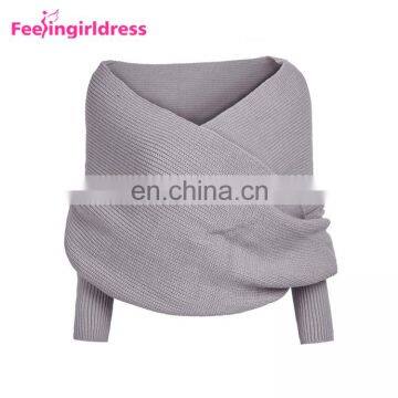 Factory Price 2017 Top Design Fashion Knitted Batwing Sleeves Sweater Woman