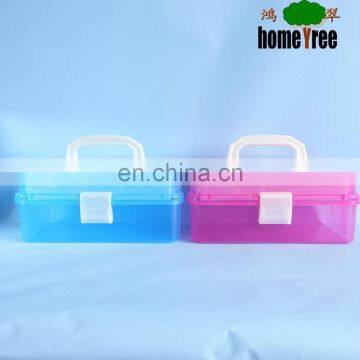 Plastic Clear Foldable 2 Layers Tray Storage Tool box