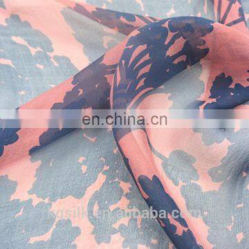 Printed 100% Silk Chiffon With Shadowy Floral Prints