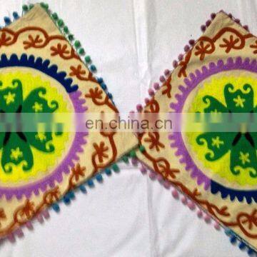 Indian Handmade Suzani Embroidered Cushion Covers Uzbek Throw Pillow Cover Cushion Ethnic Decorative Vintage Cases Home Art photo-4