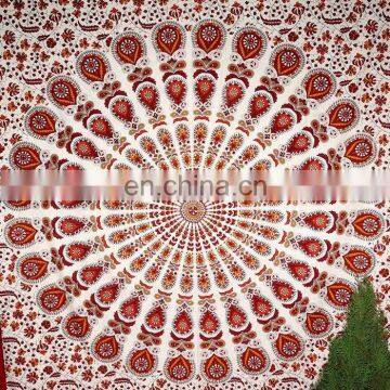 Queen Size Wall Hanging Mandala Tapestries Hippie Art Tapestry Beach Throw Blanket Hippie Peacock Wall Hanging Picnic Wholesale photo-4