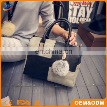 splice style pu bag 2016 Autumn Europe hot selling pu handbag