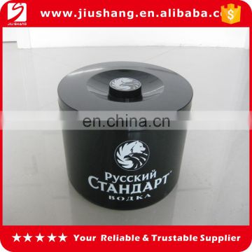 custom new design round ps cooler ice bucket with lid clear