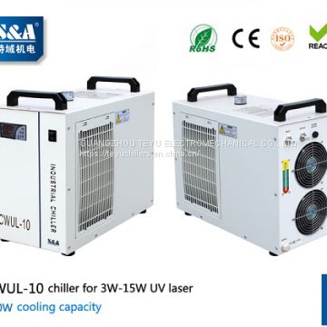 S&A air cooled water chiller CWUL-10 for 3W-15W UV laser