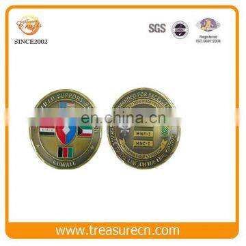 Bronze Enamel Filled Commemorative Metal Coin