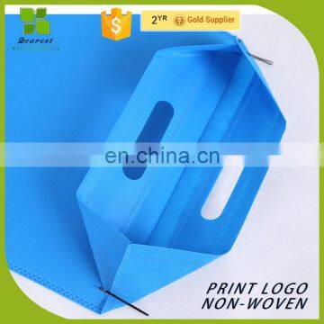 cheapest non woven handle bags for Promotional shopping printing logo