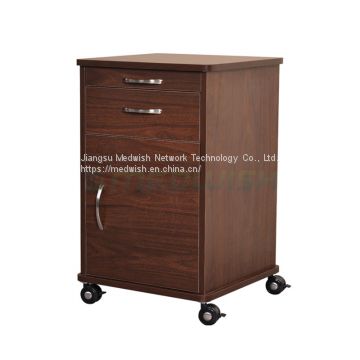 AG-BC022 Wooden Bedside Cabinet Hospital With Hidden Extended Tables