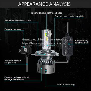 F25c H4 Three Color Temperature Intelligent Dimming Automobile LED Headlamp Automobile LED Headlights photo-5