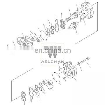 Hydraulic Gear Single Pump 704-30-42140 Scavenging Pump For Loader WA600-3C Mini Gear Pump