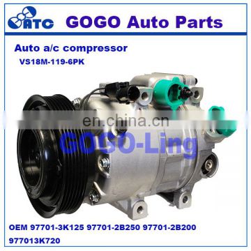 VS18M Auto A/C Compressor for K ia Optima Hyun-dai Azera Sonata OEM 97701-3K125 97701-2B250 97701-2B200 977013K720