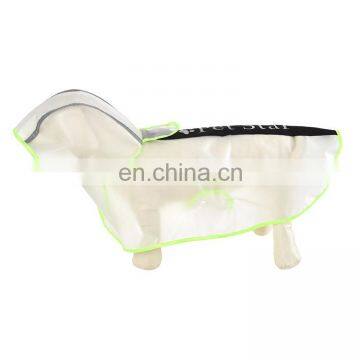 Transparent Lightweight Reflective Puppy Poncho Durable Hoodies Dog Raincoat Jacket