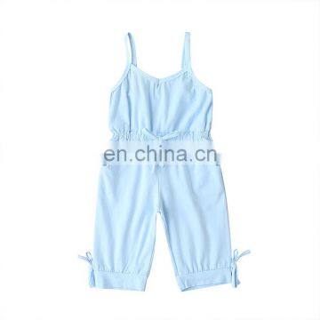 1-6T Baby Girl Strap Rompers Toddler Kids Girl Solid Color Jumpsuit Summer Sweet Girls Bodysuit Plain Romper photo-6