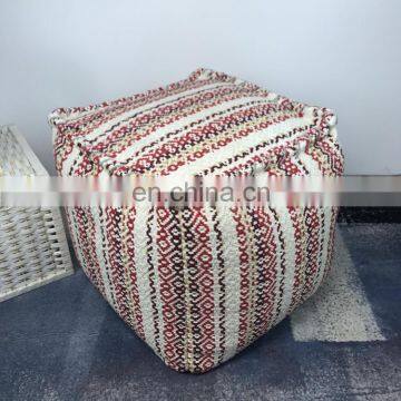 Indian Multi Ottoman Pouf Bohemian Decorative Ottoman Pouf Cover photo-5