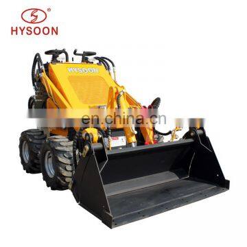 China Taian Hysoon Multifunctional Crawler and Wheel Mini Skid Steer Loader Earth Digger Small Garden Machinery photo-3