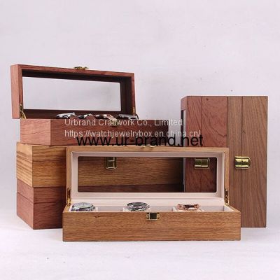 Wholesale Wooden Watch Display Box Luxury Wooden Mens Watch Box Custom With Logo