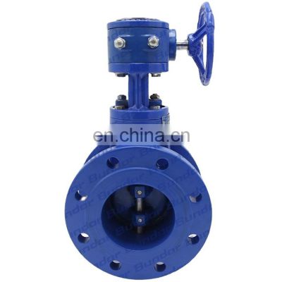 Bundor grooved ductile iron 1.6 Mpa valve double flanged end butterfly valve